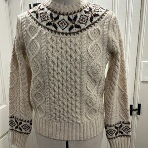 Polo By Ralph Lauren Wool Fair Isle cable sweater